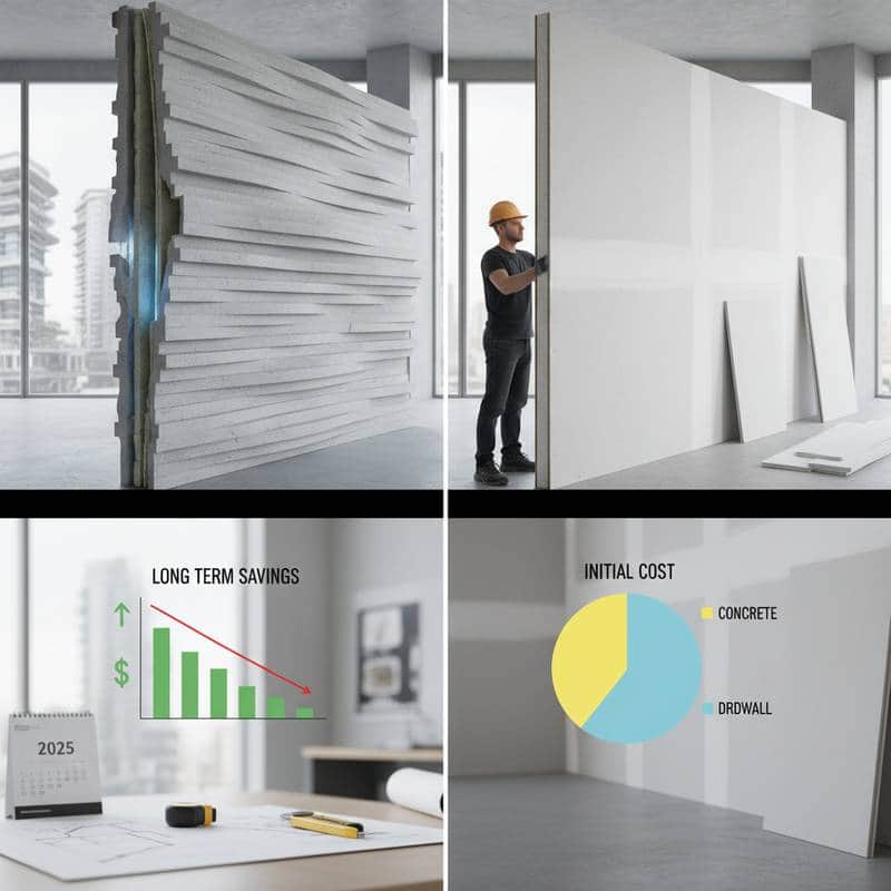 Featured image for 3D Concrete Walls vs Drywall: Which Saves Money Long Term