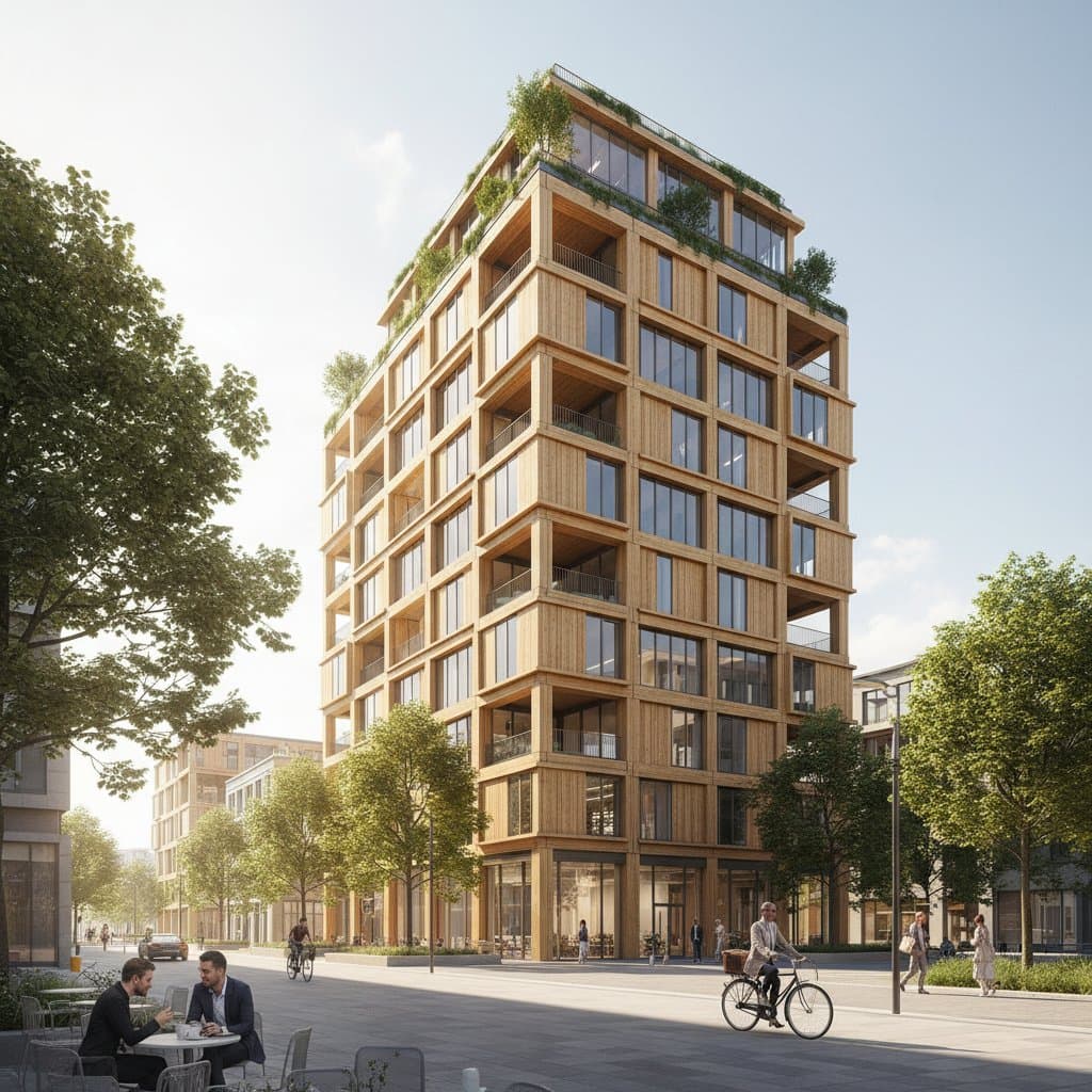 Image for 12-Story Wood Buildings Now Legal with Mass Timber